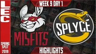MSF vs SPY Highlights | LEC Spring 2019 Week 9 Day 1 | Misfits vs Splyce