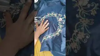 cut work neck ni cut shape lo stitching #tailoring #ownvoice A_village_girl #tailoringtelugu