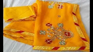 Designer Gota Patti Sarees Online Price || Gota Patti Work Bandhani Saree || Bandhani Saree