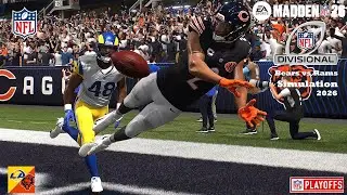 Madden 26 Chicago Bears vs Los Angeles Rams Divisional Round Playoffs Simulation 2026 PS5 Game Play
