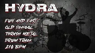 Hyrda - Fun and Fast Old School Thrash Metal Drum Track, 210 BPM