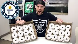 L.A. Beast vs powdered doughnuts - Guinness World Records