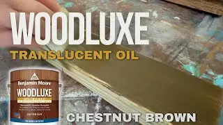 WOODLUXE Translucent Oil Stain by Benjamin Moore in CHESTNUT BROWN Applied to Red & White Cedar, PT