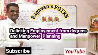 Delinking Employement from degrees and Manpower Planning I tamil for pgtrb