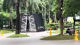 Ayala Triangle Gardens in Makati - Entrance and Book Exchange
