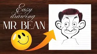 How to draw easy Mr.Bean Drawing, #trending #art #viralvideo #anime #animation #cartoon #funny