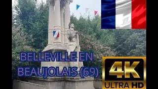 Belleville en Beaujolais (69) [4k] 111eme video - La banlieue triste de Lyon