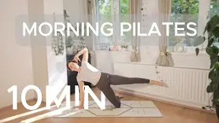10 MIN MORNING MAT PILATES | Gentle full body Pilates at home (no equipment)