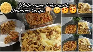 White sauce pasta recipe|| baked cheese pasta recipe|| cheese pasta recipe by ainy cooking and fun