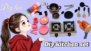 How to Make a Mini Kitchen Set | Step-by-Step | Realistic & Easy Craft Idea #diy #easytomake