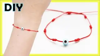 PULSERA 📿de HILO ROJO con 《7 NUDOS》 y OJO TURCO 🧿