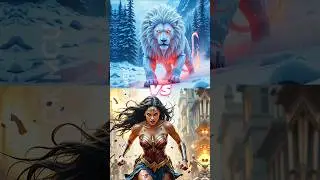 Wonder Woman vs Super White Lion 😦