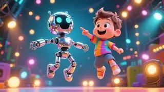 Eight Little Robots Dancing Around + More | Fun Robot Dance Rhyme for Kids