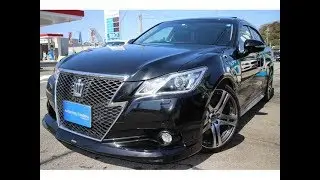 210系クラウンアスリートG 282万円 モデリスタエアロ カールソン19インチAW レザーシート サンルーフ 平成25年式 走行83000㎞ 3500cc トヨタ 21クラウン カスタム例