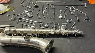 Silver restoration and rebuild of this beautiful 1940s Conn C melody saxophone