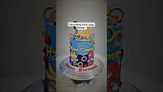 Decorating Sonic Cake Design #cake #cakedecorating #caketutorial #cakedesign #foryoupage #fypシ
