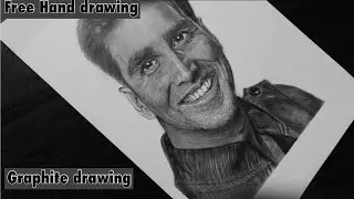 Free hand portrait drawing | Akshy kumar sketch #pencildrawing #art #drawing 