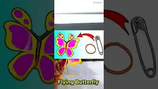 How to Make Flying Butterfly with Safety pin #shorts