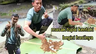 Survival masuk hutan, dapat tupai dimasak kentaki enak banget!! 🤤🤤