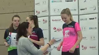 Siegerehrung Tiefenbrunner Felbermeier Deichert Burandt 20220508 Neumarkt Table Tennis Bayer  M  UE1