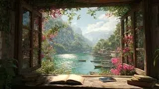 When an Open Window Becomes a Gateway to a Fantasy Lakeside World with Birdsong