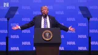Trump mentions London knife stabbings in NRA speech