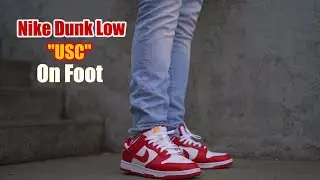 Nike Dunk Low USC On Foot