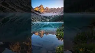 Heaven on Earth 🌄✨| Nature&rsquo;s Mirror Lake #naturelovers  #peacefulvibes #mountainview #visualhealing
