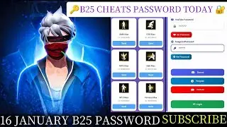 b25 cheats password 🤔 today free fire B25  chat new password 16 january new password b25 cheats #new
