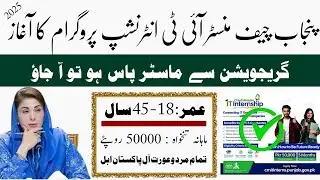 Chief Minister IT Internship Program 2025 | Pkr 50,000 Stipend | Apply Online | Full Guide