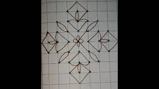 Daily use kolam with dot's/Muggulu designs for beginners #ytshorts #kolam