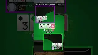 Giselle54 hitting TOP SET on turn vs. vipersniper at 500/1000 PLO #highstakespoker #potlimitomaha