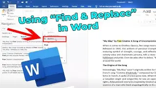 Using ‘Find and Replace’ in Microsoft Word
