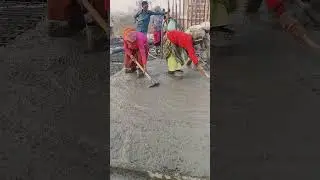 indian Labor slab casting fast work and hard work #slab