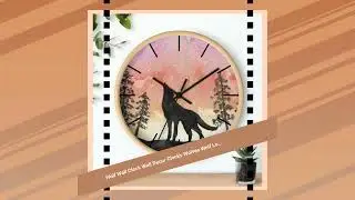 Wolf Wall Clock Wall Decor Clocks Wolves Wolf Lover Gift Lodge Decor Cabin Clock Farmhouse for Da...