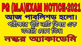 pg exam notice -2021/published by nsou/netaji Subhash open University