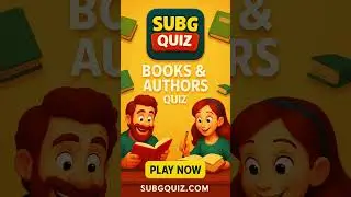 Book and Authors Quiz Play Now on subgquiz.com #subgquiz #quizzes #bookandauthors #books #authors