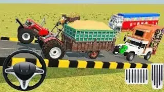 Drive JCB And Unloading stone From Dumper Truck in game 🔥 #dumper #truck #tractor #jcb #truck