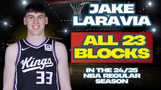 Jake Laravia - All 23 BLOCKS in The 24/25 NBA Regular Season for Memphis Grizzlies and Sac Kings