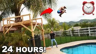 24 HOUR Tropical Tree Fort!!