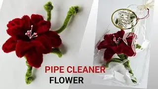 Pipe Cleaner flower making || Flower making for gift || Handmade Gift idea
