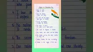 Slogans on Independence day in English #15august #shorts #trending