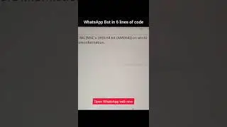 WhatsApp Bot code|💥#programming #shorts #viral #bestprogram #trending #code #ask4help