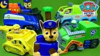 Paw Patrol Toys Rubble Rocky Lights and Sounds IONIX Jr Chase's Cruiser Jungle Vehicle Toys