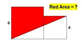 Solve For The Red Area - Easier Than It Looks!