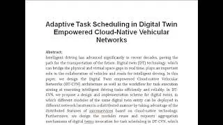 Adaptive Task Scheduling in Digital Twin Empowered Cloud Native Vehicular Networks