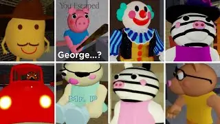ROBLOX PIGGY CHAPTER 1- 10 MALL - ALL ENDINGS