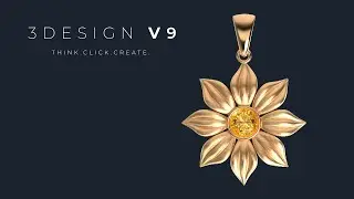 3DESIGN V9 | Tutorial case:sun flower pendant making