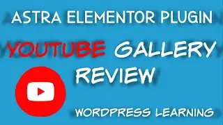 WordPress YouTube Video Gallery Using The Astra Elementor Plugin: WordPress Tutorial