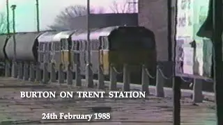 BR in the 1980s Burton On Trent Station on 24th February 1988